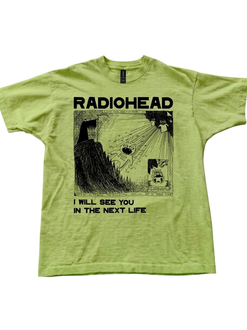 Radiohead I Will See You Next Life Light Green Band Merch Tee